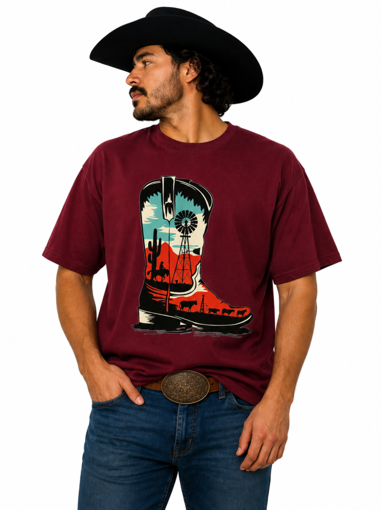 Playera Tom Western Wear/Caballero talla G.