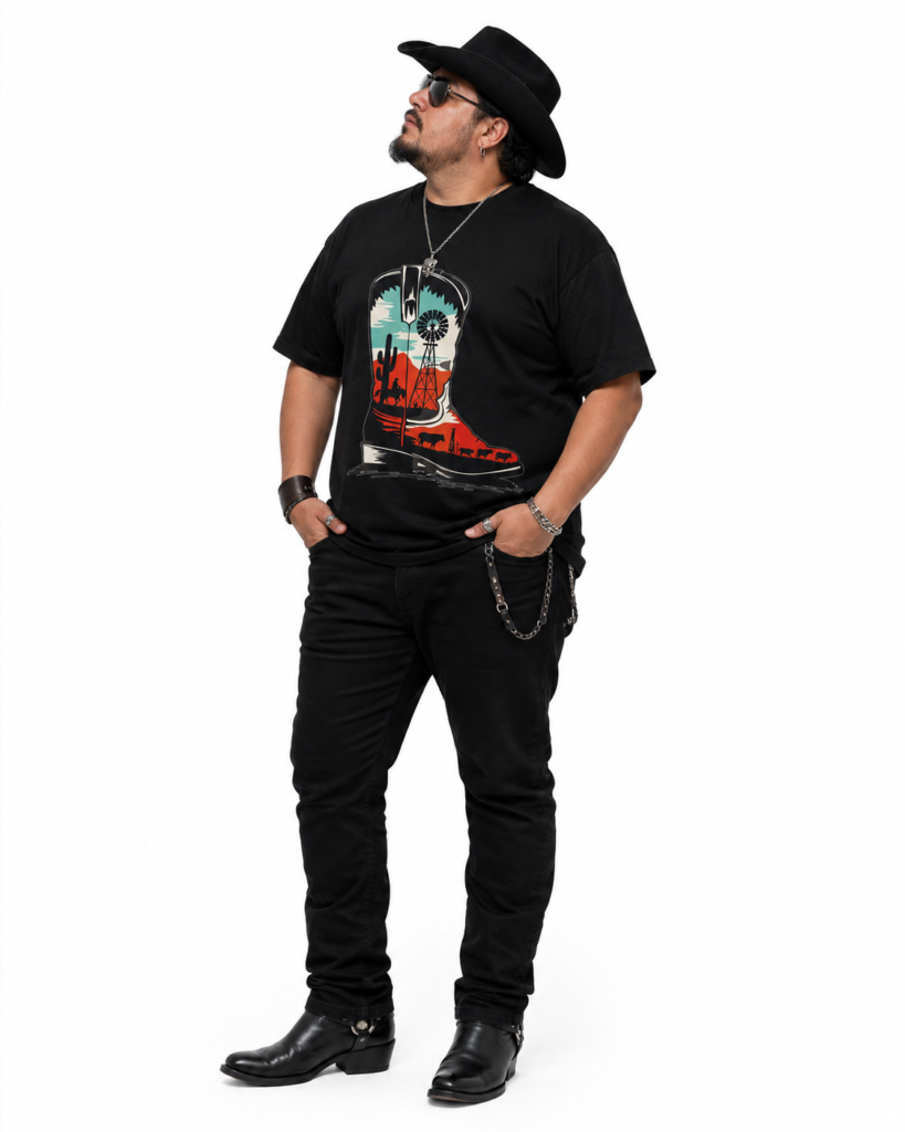 Playera Tom Western Wear/Caballero talla XXL.